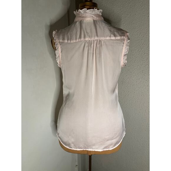 Converse One-Star Pink Ruffled V-Neck Top M Casual Angelcore Preppy Y2K Boho - Picture 2 of 12